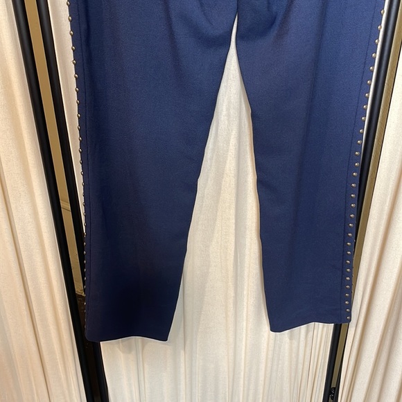 ANTHROPOLOGIE- CARTONNIER LOU TAPER EMBELLISHED NAVY BLUE TWILL PANTS SIZE 4T - Picture 14 of 15